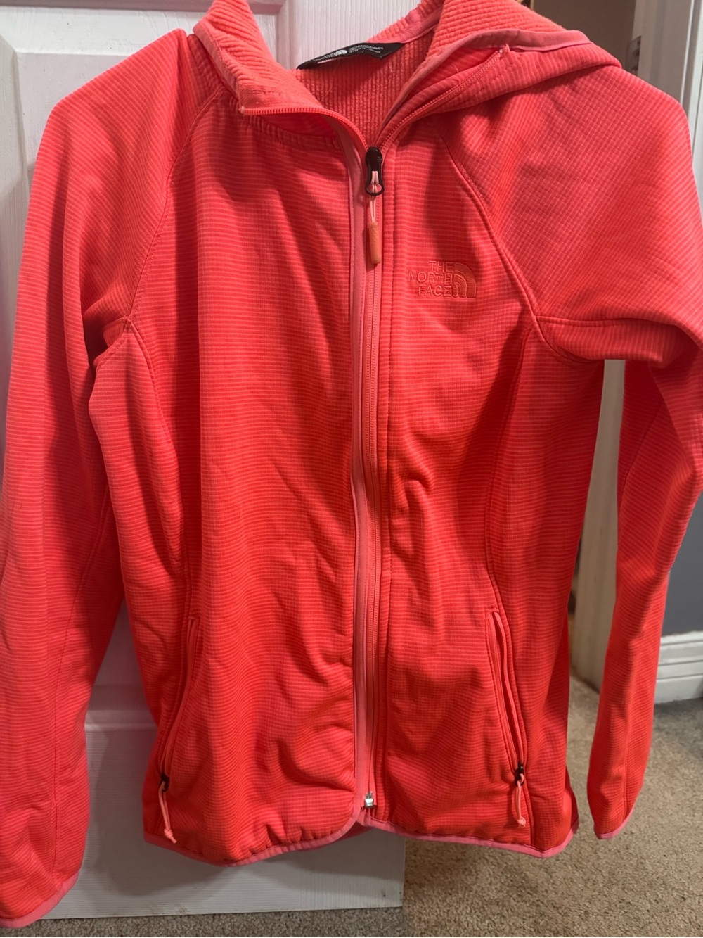 The North Face Women's Bright Coral Hooded Full-Zip Jacket